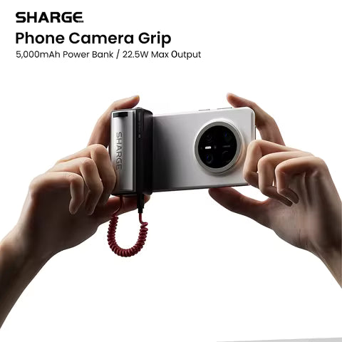 Power Bank Grip Kamera 4500mAh dengan Wireless Charging